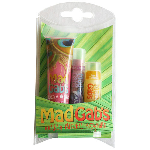 Mad Gab's Mad Gab's Wildly Natural Assorted Trio Gift Set (Lip Gloss, Lip Shimmer & Lip Butter), 1 Set
