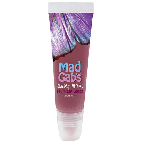 Mad Gab's Mad Gab's Wildly Natural Lip Gloss, Plum (Butterfly), 1 pc