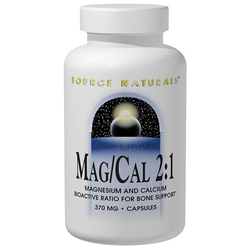 Source Naturals Mag/Cal 2:1 370 mg, 180 Capsules, Source Naturals