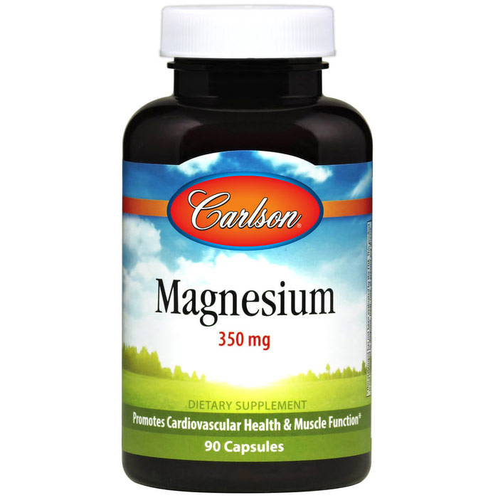 Carlson Laboratories Magnesium Caps 350 mg, 180 Capsules, Carlson Labs