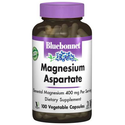 Magnesium Aspartate, 200 Vegetable Capsules, Bluebonnet Nutrition