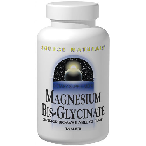 Magnesium Bis-Glycinate, 120 Tablets, Source Naturals