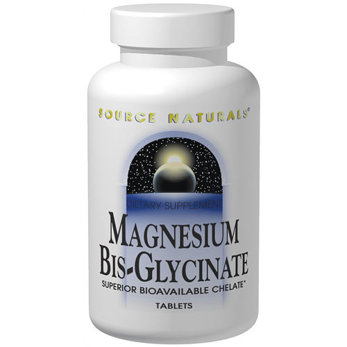Magnesium Bis-Glycinate, 60 Tablets, Source Naturals