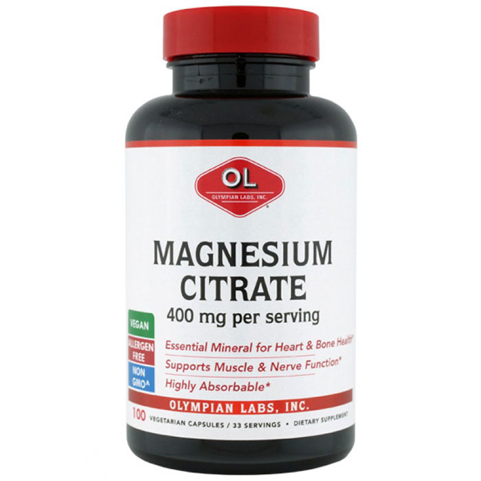 Magnesium Citrate, 100 Capsules, Olympian Labs