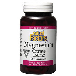 Magnesium Citrate 150mg 90 Capsules, Natural Factors