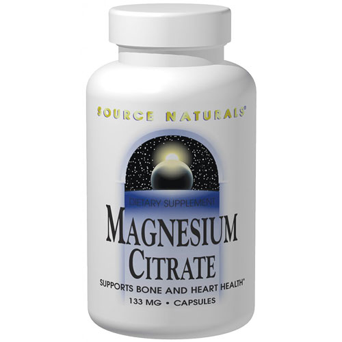 Magnesium Citrate 133mg, 180 Capsules, Source Naturals