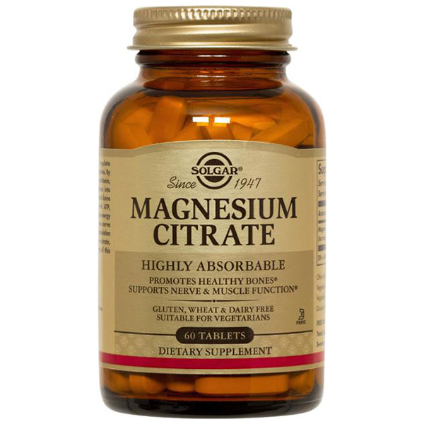 Magnesium Citrate, 60 Tablets, Solgar