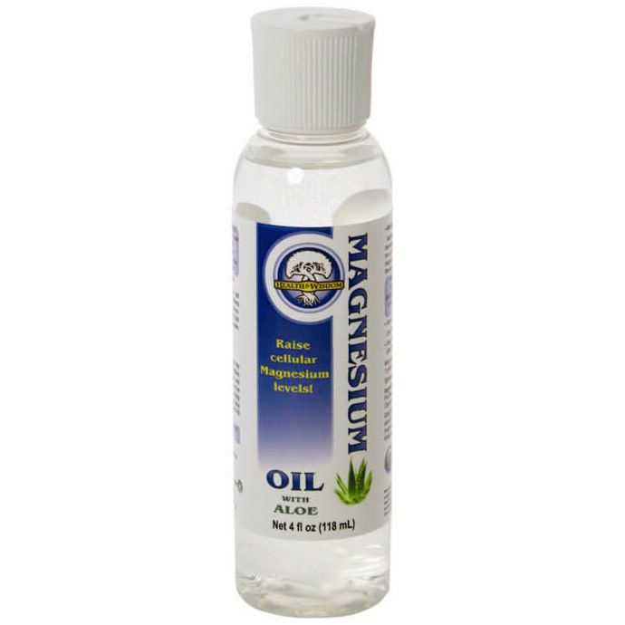 Magnesium Oil with Aloe Vera, Flip Top Cap, 4 oz x 2 pc, Health and Wisdom Inc.