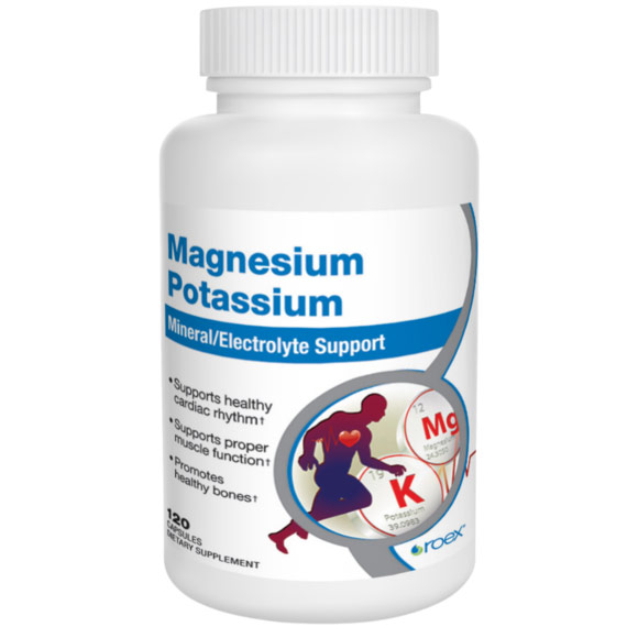 Magnesium Potassium, 120 Capsules, Roex