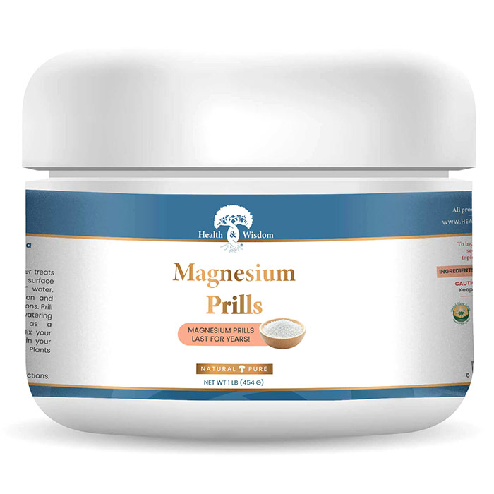 Magnesium Prills, Restructure Your Water, 1 lb/Jar, Health and Wisdom Inc.