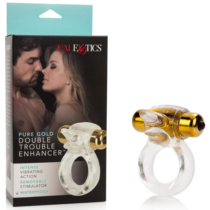 Extreme Pure Gold Double Trouble Couples Enhancer, Cock Ring, California Exotic Novelties