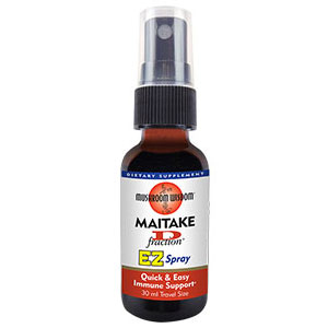 Maitake D-Fraction EZ Spray, Liquid Supplement, 30 ml, Mushroom Wisdom