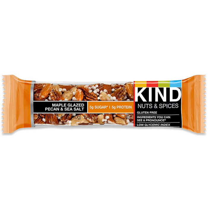 Maple Glazed Pecan & Sea Salt Bar, 1.4 oz x 12 Bars, KIND Bars