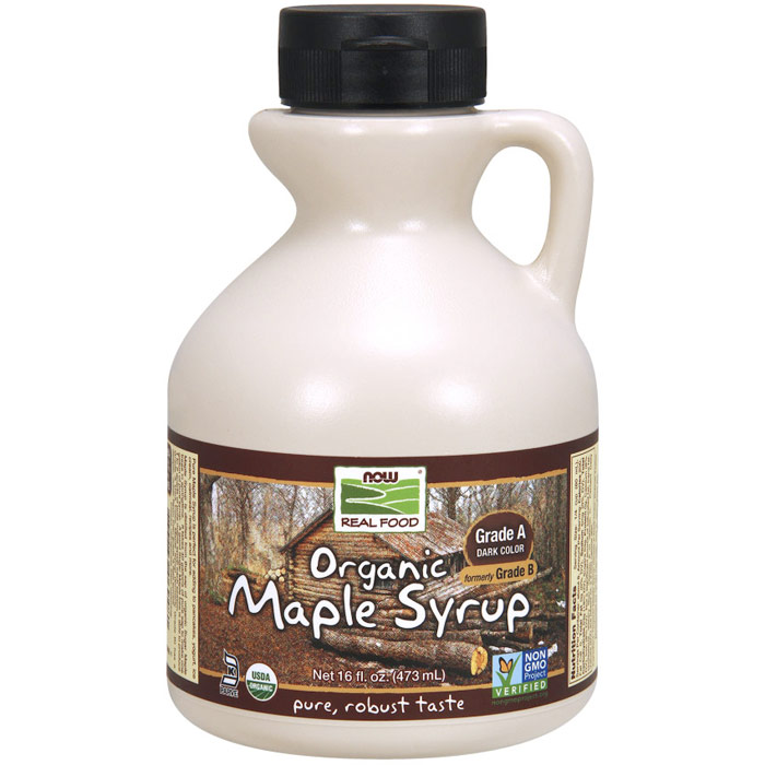Organic Maple Syrup, Grade A Dark Color, 32 oz, NOW Foods