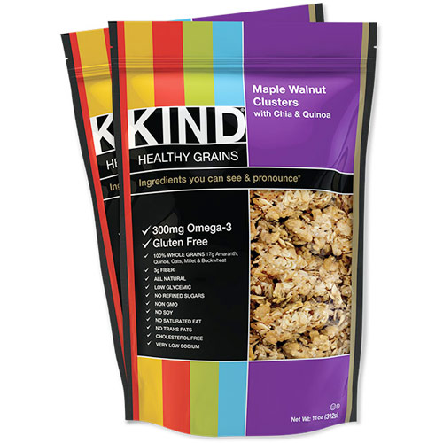 Maple Walnut Clusters with Chia & Quinoa, 11 oz x 6 Pouches, KIND Healthy Grains