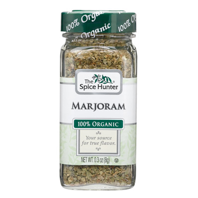 Marjoram, 100% Organic, 0.3 oz x 6 Bottles, Spice Hunter