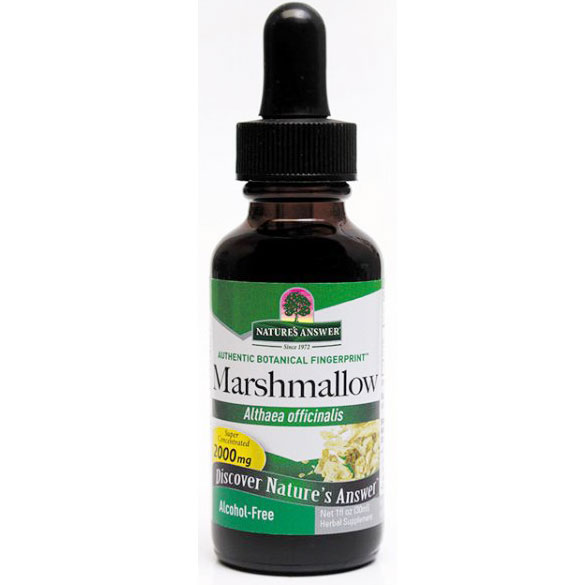 Marshmallow Extract Liquid Alcohol-Free, 1 oz, Natures Answer