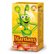Natural Choice New York Martians Kids Multivitamins with Imunactiv, Orange Flavor, 30 Tablets, Natural Choice New York