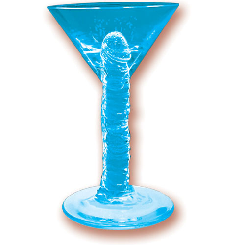 Martini Weenie Light-Up Party Glass - Blue, Hott Products