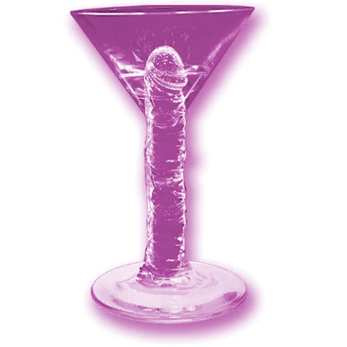 Martini Weenie Light-Up Party Glass - Purple, Hott Products