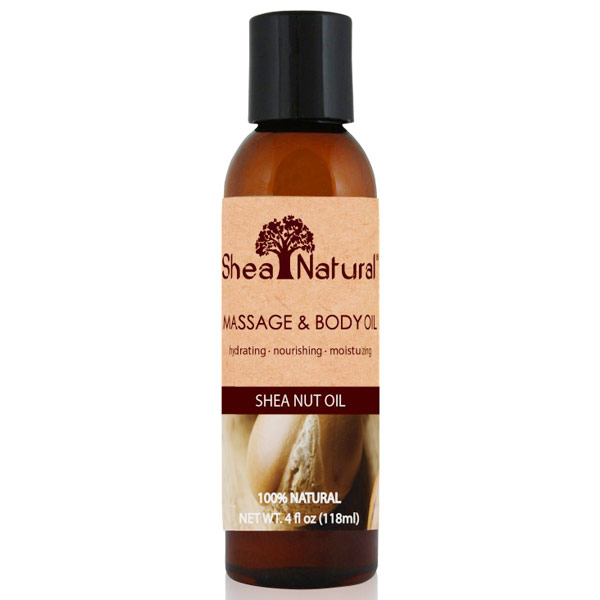 Massage & Body Oil, Shea Nut Oil, 4 oz, Shea Natural