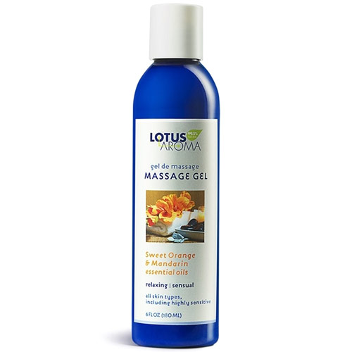 Lotus Aroma Massage Gel, Sweet Orange & Mandarin Essential Oils, 6 oz, Lotus Aroma