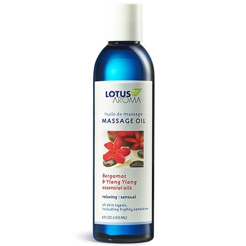 Lotus Aroma Massage Oil, Bergamot & Ylang Ylang Essential Oils, 6 oz, Lotus Aroma