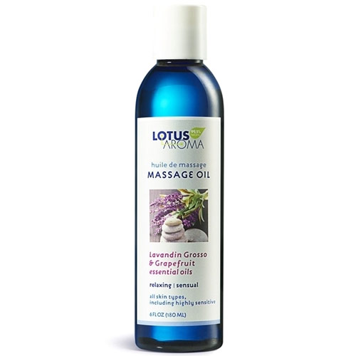 Lotus Aroma Massage Oil, Lavandin Grosso & Grapefruit Essential Oils, 6 oz, Lotus Aroma