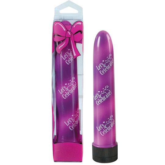 Party Vibe Personal Massager - Lets Celebrate - Purple, California Exotic Novelties