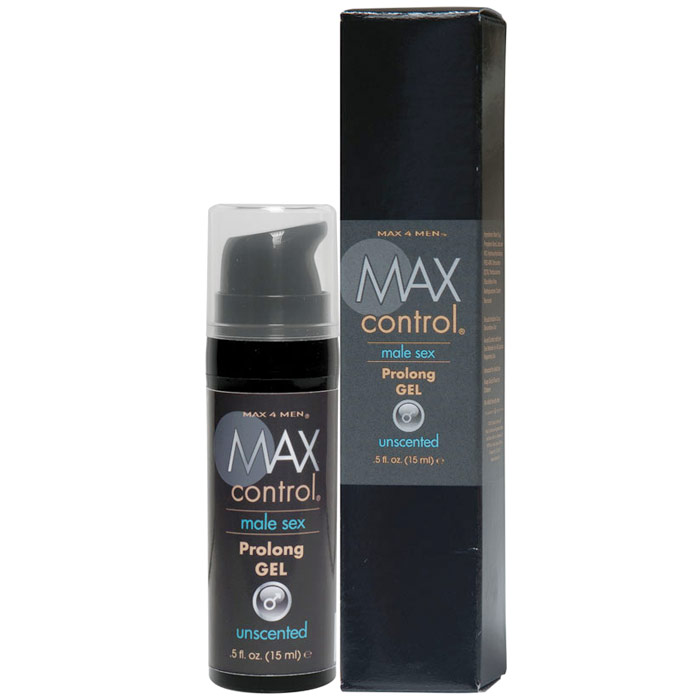 Max 4 Men Max Control Male Sex Prolong Gel, Unscented, Boxed, 0.5 oz, Classic Erotica
