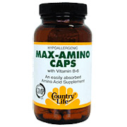 Max-Amino (Blend Of 18 Amino Acids) 90 Vegicaps, Country Life