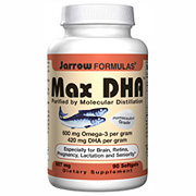 Max DHA, Fish Oil with Gamma Tocopherol 90 softgels, Jarrow Formulas