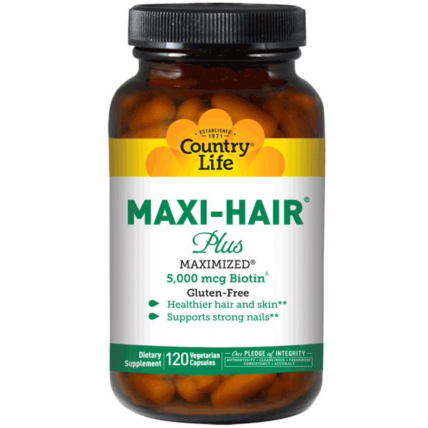 Maxi-Hair Plus, 120 Vegetarian Capsules, Country Life