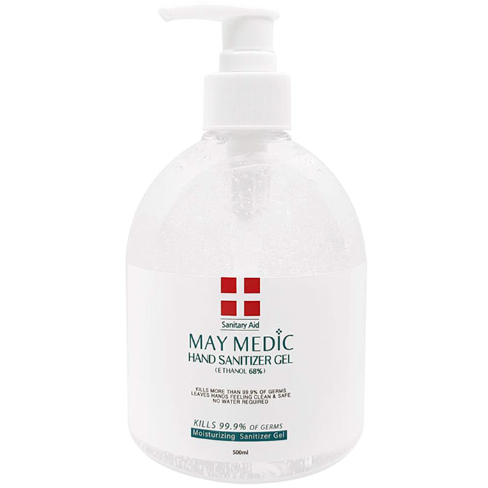 May Medic Hand Sanitizer Gel, Ethanol 68%, 17 oz (500 ml)