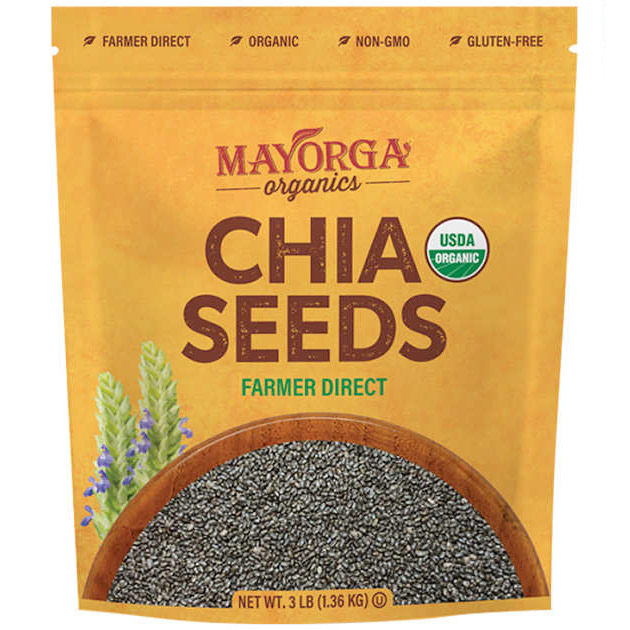 Mayorga Organic Chia Seeds, Farmer Direct, 3 lb x 2 Pack