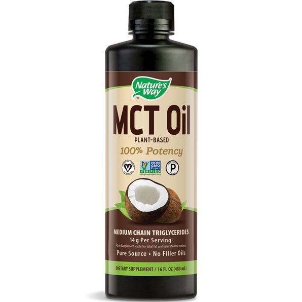 MCT Oil From Coconut 100% Potency, 16 oz, Natures Way