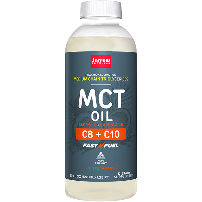 MCT Oil Liquid, Medium Chain Triglycerides from Coconut Oil, 20 oz (591 ml), Jarrow Formulas