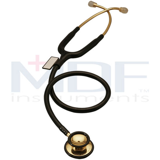 MDF Instruments MD One Stainless Steel Dual Head Stethoscope 22k Gold, Model 777K, MDF Instruments