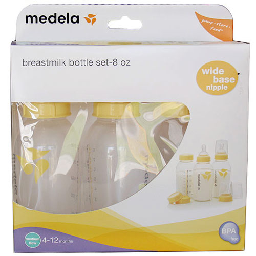 Medela BPA Free Breastmilk Bottle Set, For Baby 4-12 Months, 1 Kit