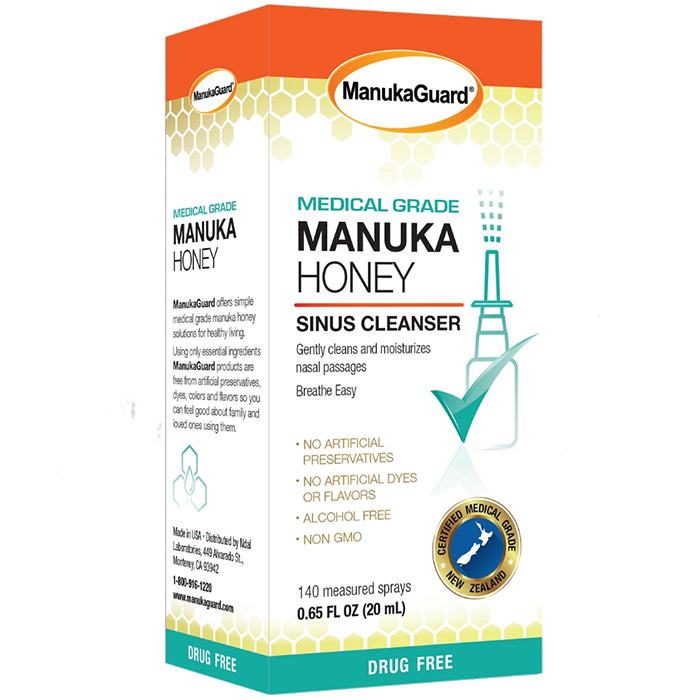 Medical Grade Manuka Honey Sinus Cleanser, MGO 600, 0.65 oz, ManukaGuard