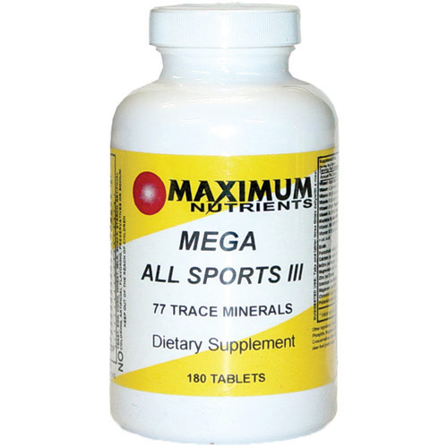 Maximum Nutrients Mega All Sport Vitamins, 180 Tablets, Maximum Nutrients