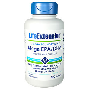 Mega EPA/DHA 360/240 mg, 120 Softgels, Life Extension