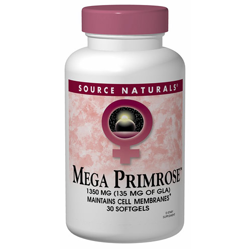 Mega Primrose 1350mg Eternal Woman (Evening Primrose Oil) 60 softgels from Source Naturals