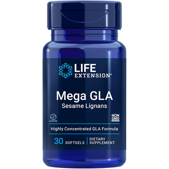Mega GLA Borage Oil with Sesame Lignans, 60 Softgels, Life Extension