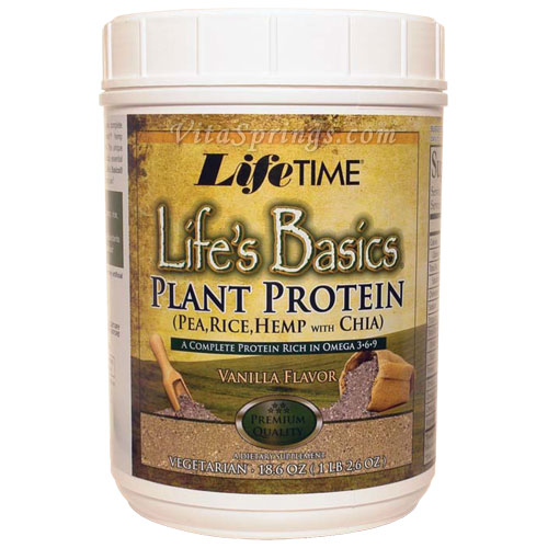 Lifes Basics Plant Protein Powder, 1 lb 2.6 oz, LifeTime