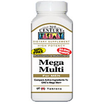 Mega Multi For Men, Multi-Vitamins & Minerals, 90 Tablets, 21st Century Health Care