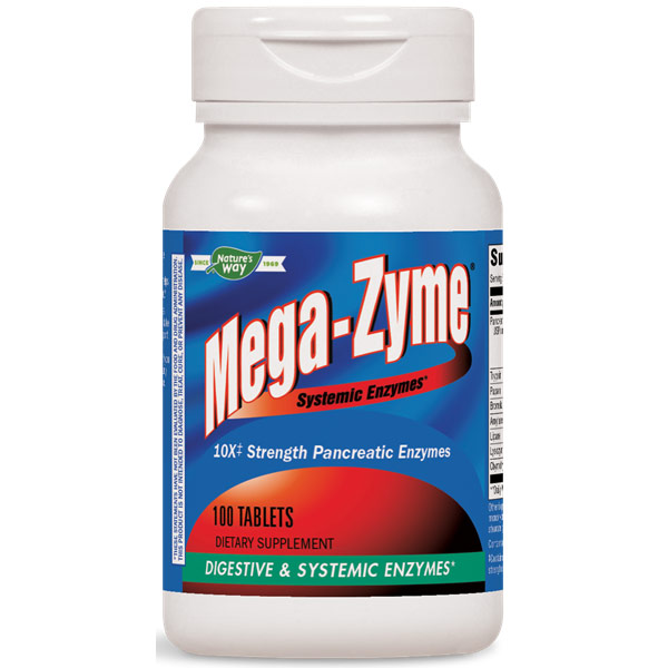 Mega-Zyme, Systemic Enzymes, 100 Tablets, Enzymatic Therapy