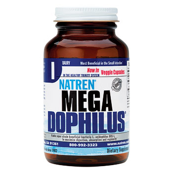 Natren Megadophilus (Mega Dophilus), Dairy, 90 Capsules, Natren