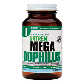 Megadophilus (Mega Dophilus), Dairy Free, 60 Capsules, Natren