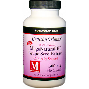 MegaNatural-BP Grape Seed Extract, 300 mg, 150 Capsules, Healthy Origins